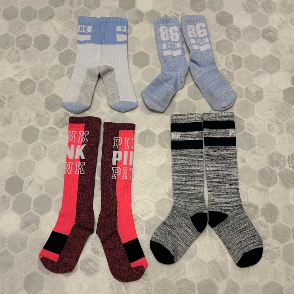 4 pairs of VS PINK socks
